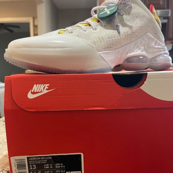 Nike Lebron 19 Low \'Fruity Pebbles\' White DQ8344-100 Size 13 main image 5